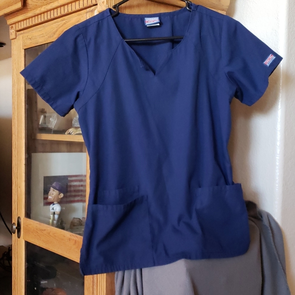 Blue hospital Scrub top